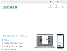 Tablet Screenshot of healthclinics.com